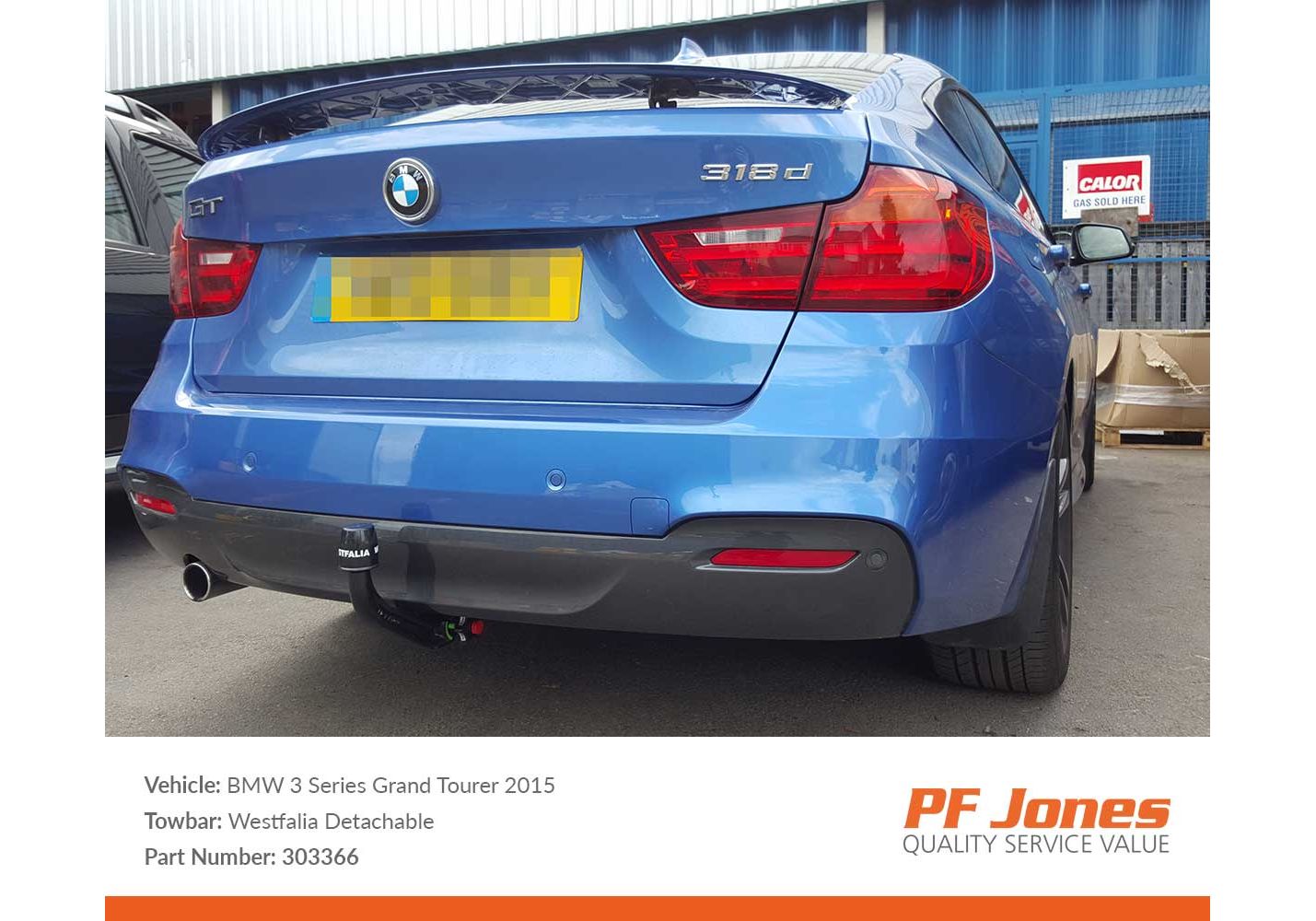 Bmw 3 Series Gran Turismo F34 14 19 Westfalia Detachable Towbar