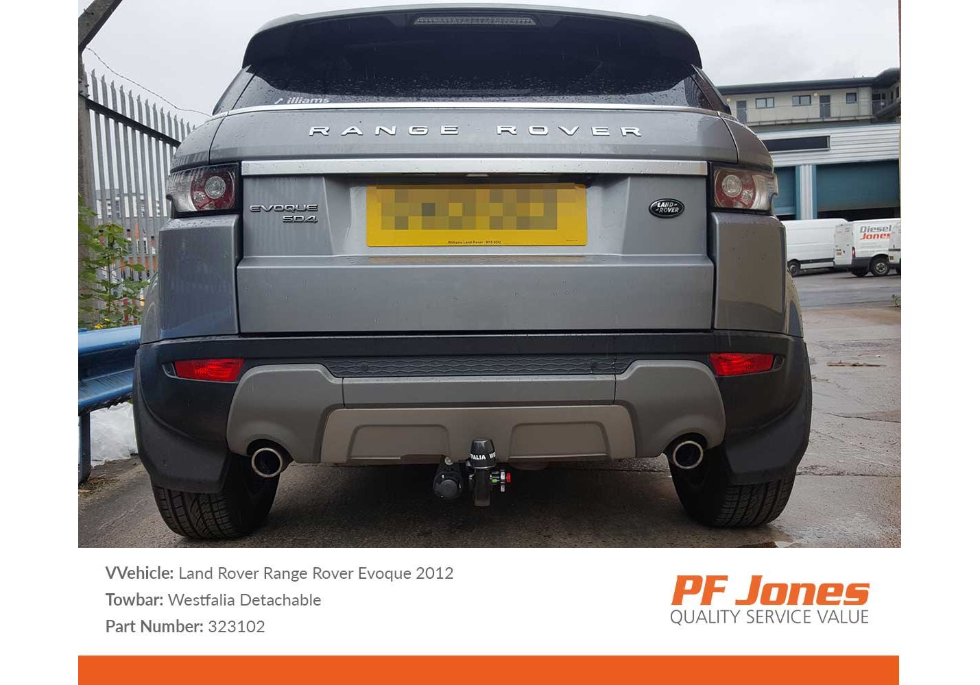 westfalia detachable towbar range rover evoque