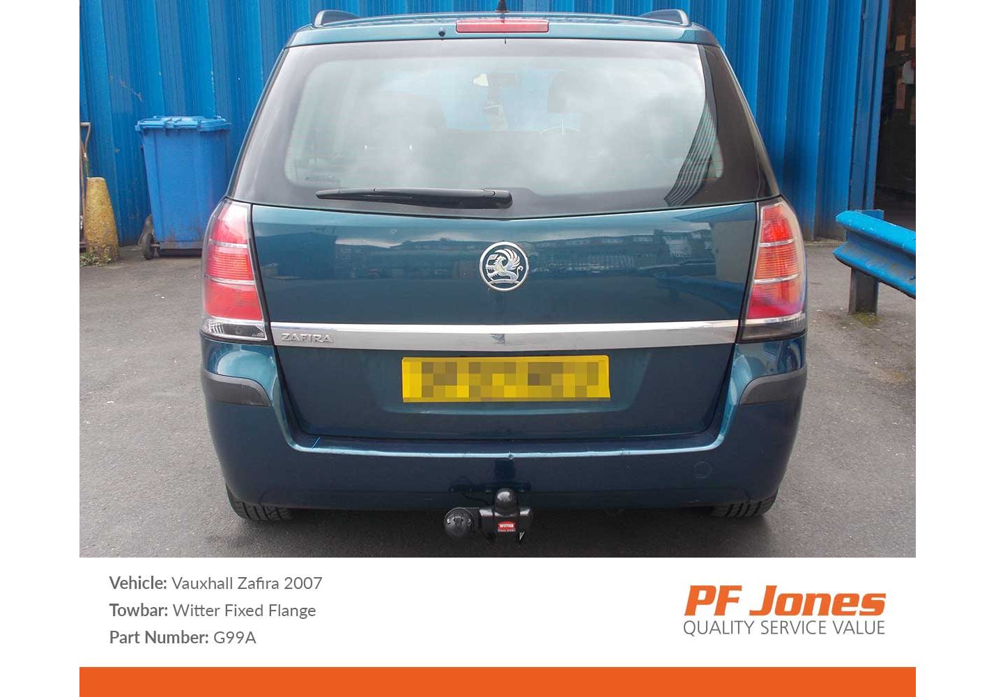 Vauxhall zafira store tow bar