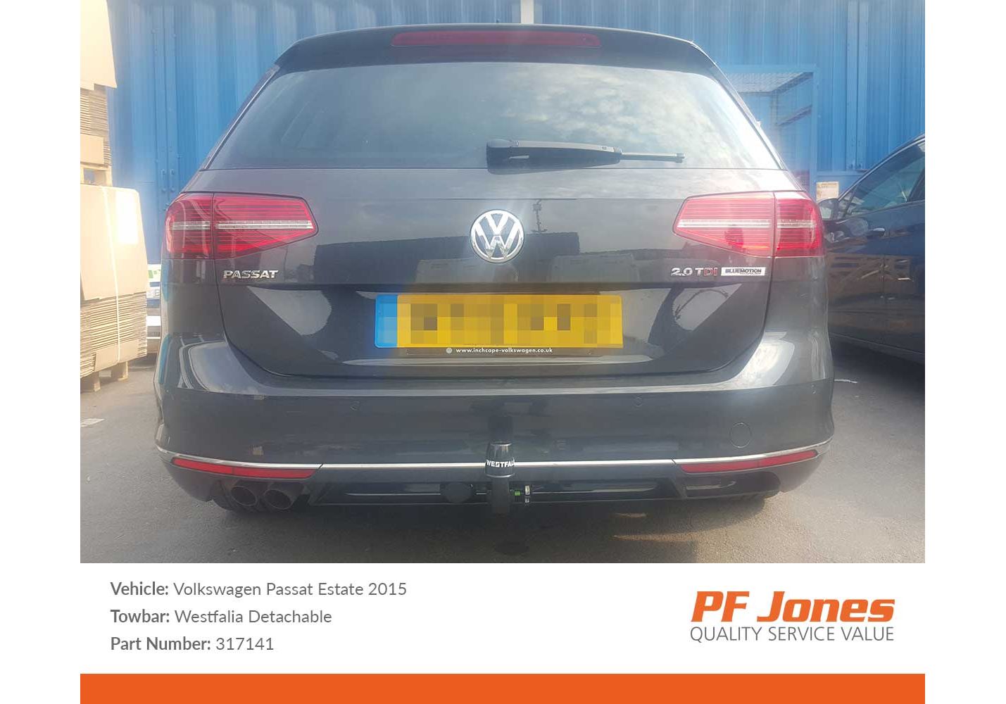 vw passat estate b8 towbar